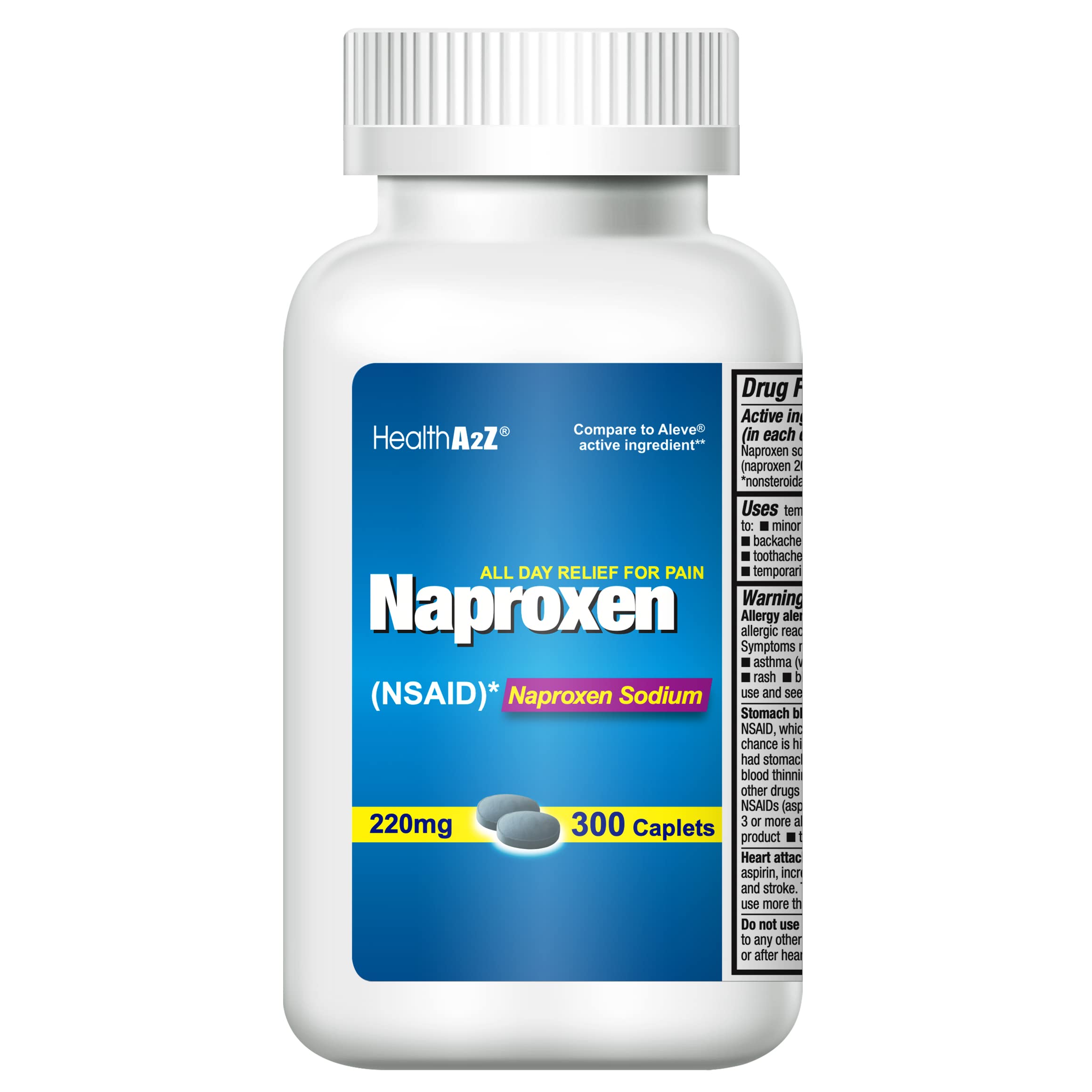 Amazon.com: HealthA2Z® Naproxen Sodium 220mg NSAID, Pain & Fever